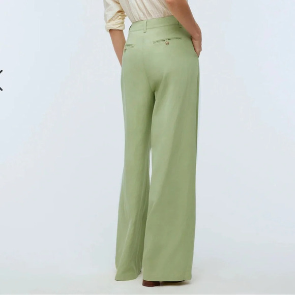 Madewell Petite Harlow Wide-Leg Pant Pants in Pale Lemongrass Women’s Size 8P - Picture 3 of 9